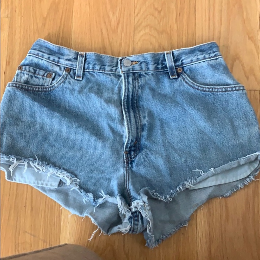 Levi relaxed fit tapered leg denim shorts